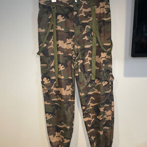 Womens Cargo Camo Pants High Waist Slim Fit Jogger Size XXL